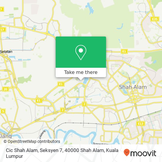 Peta Cic Shah Alam, Seksyen 7, 40000 Shah Alam