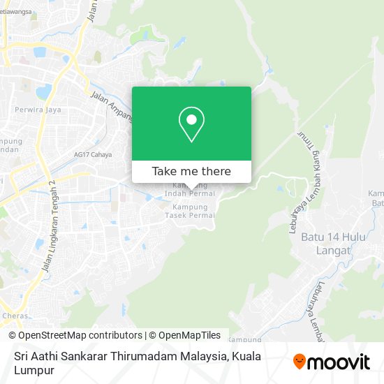 Peta Sri Aathi Sankarar Thirumadam Malaysia