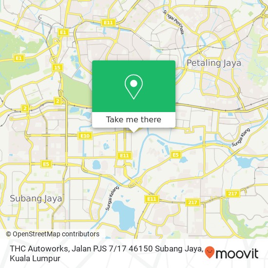 Peta THC Autoworks, Jalan PJS 7 / 17 46150 Subang Jaya