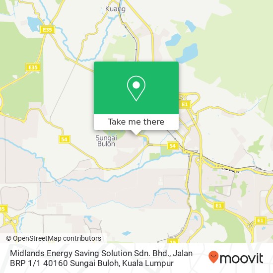 Midlands Energy Saving Solution Sdn. Bhd., Jalan BRP 1 / 1 40160 Sungai Buloh map