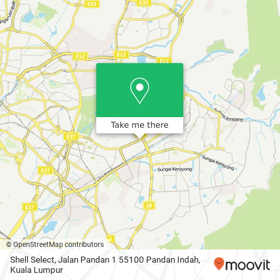 Shell Select, Jalan Pandan 1 55100 Pandan Indah map