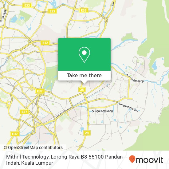 Mithril Technology, Lorong Raya B8 55100 Pandan Indah map