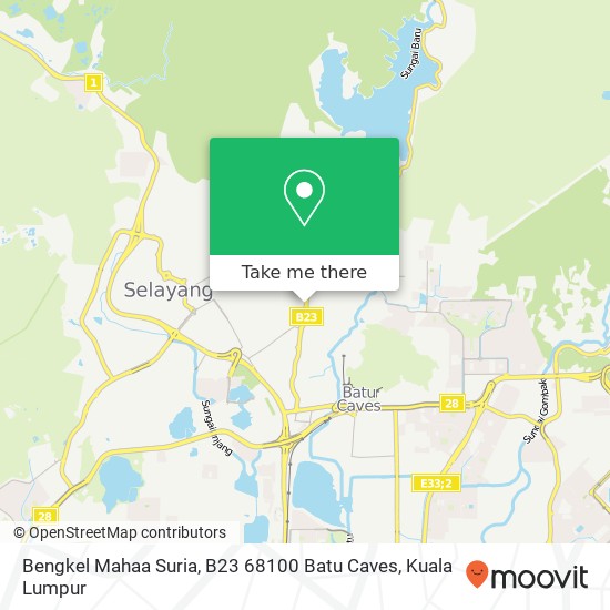 Peta Bengkel Mahaa Suria, B23 68100 Batu Caves