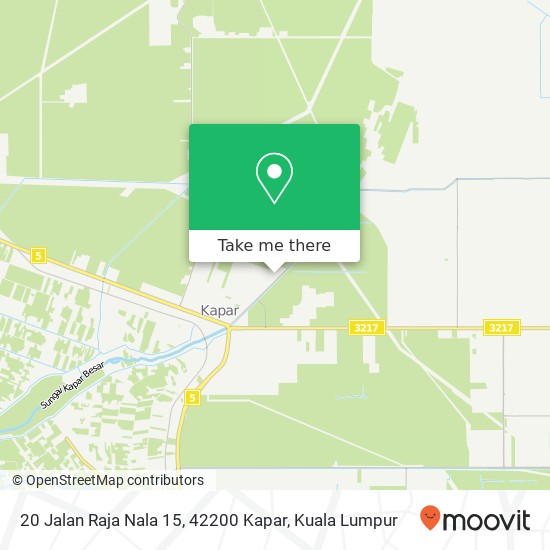 Peta 20 Jalan Raja Nala 15, 42200 Kapar