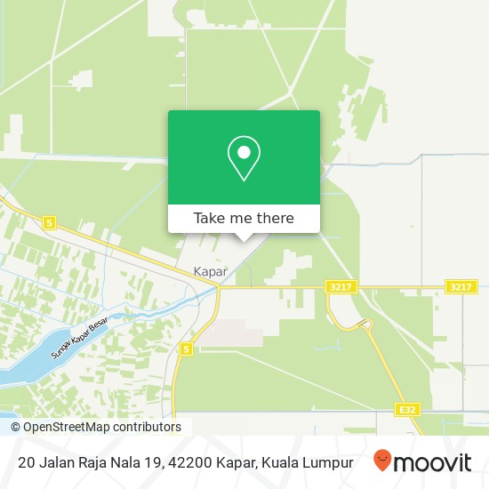 Peta 20 Jalan Raja Nala 19, 42200 Kapar