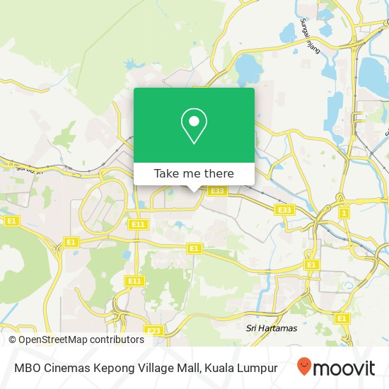 MBO Cinemas Kepong Village Mall map