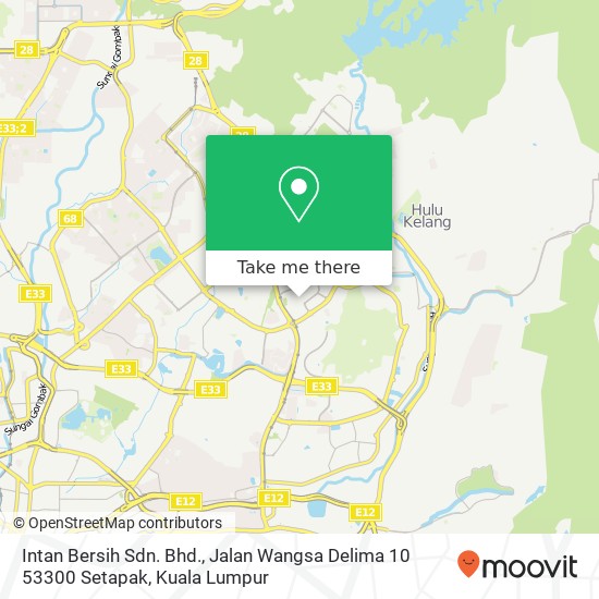 Intan Bersih Sdn. Bhd., Jalan Wangsa Delima 10 53300 Setapak map