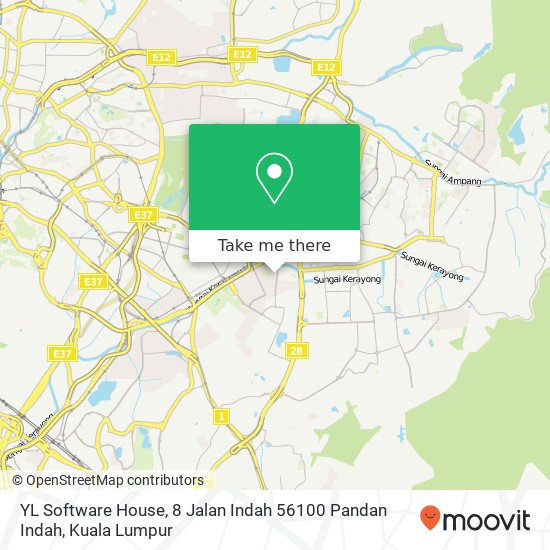 YL Software House, 8 Jalan Indah 56100 Pandan Indah map