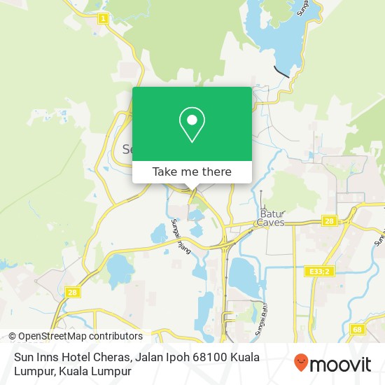 Peta Sun Inns Hotel Cheras, Jalan Ipoh 68100 Kuala Lumpur