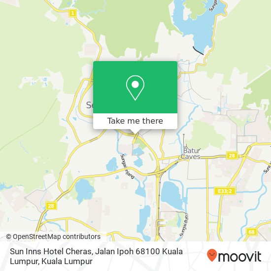 Sun Inns Hotel Cheras, Jalan Ipoh 68100 Kuala Lumpur map