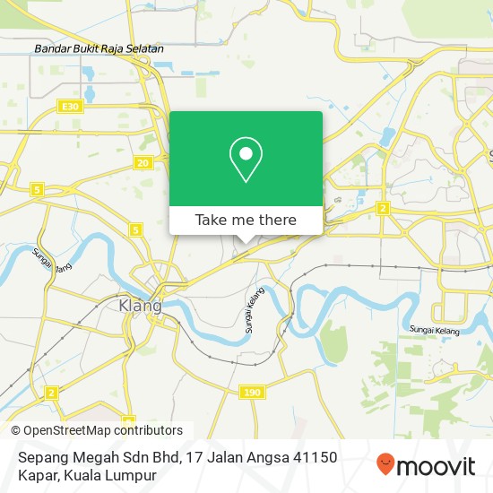 Sepang Megah Sdn Bhd, 17 Jalan Angsa 41150 Kapar map