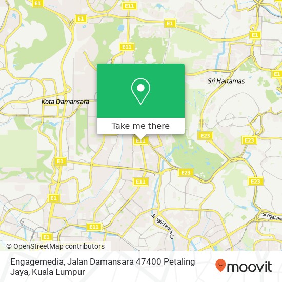 Peta Engagemedia, Jalan Damansara 47400 Petaling Jaya
