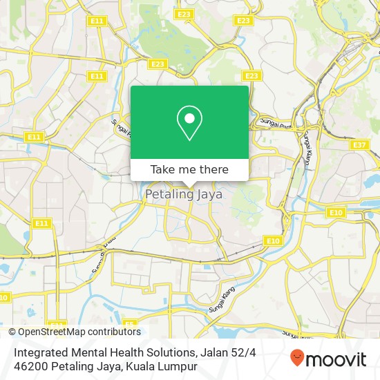 Integrated Mental Health Solutions, Jalan 52 / 4 46200 Petaling Jaya map