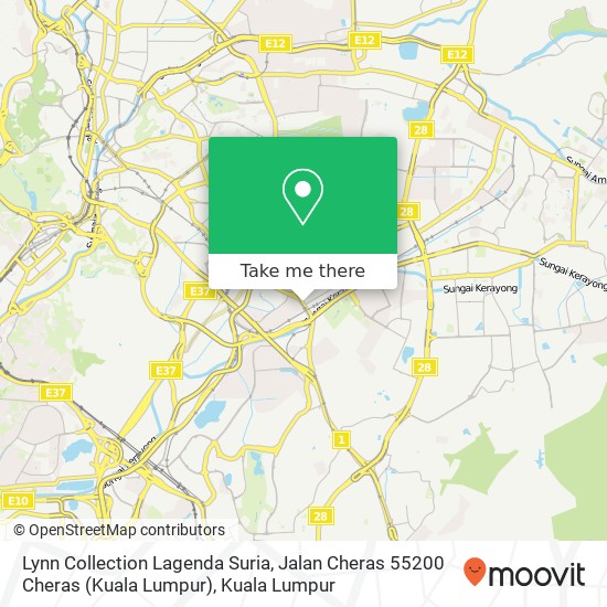 Peta Lynn Collection Lagenda Suria, Jalan Cheras 55200 Cheras (Kuala Lumpur)