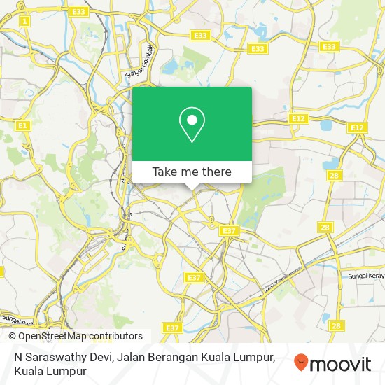Peta N Saraswathy Devi, Jalan Berangan Kuala Lumpur