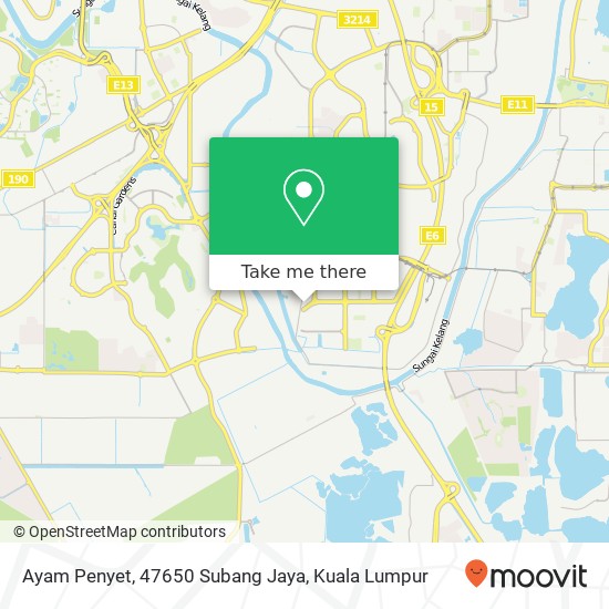 Peta Ayam Penyet, 47650 Subang Jaya