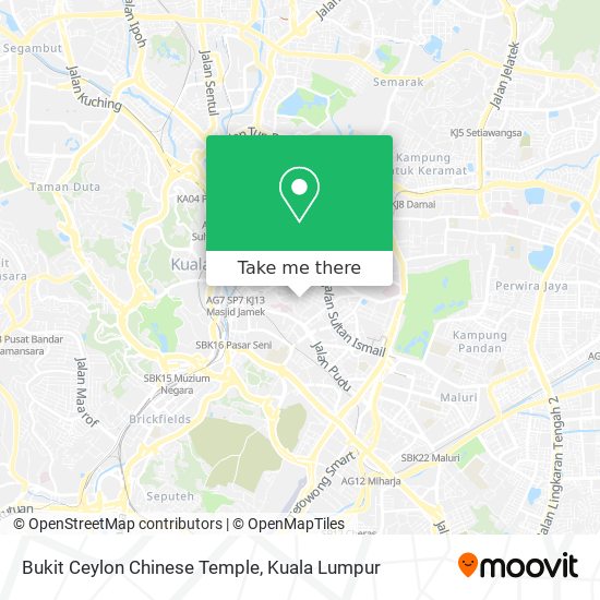 Peta Bukit Ceylon Chinese Temple