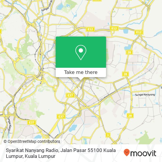 Syarikat Nanyang Radio, Jalan Pasar 55100 Kuala Lumpur map