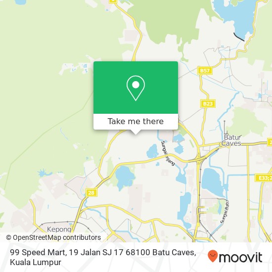 99 Speed Mart, 19 Jalan SJ 17 68100 Batu Caves map