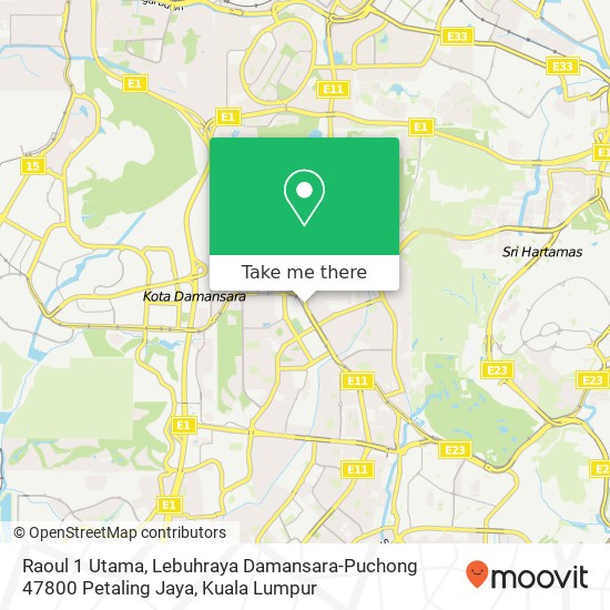 Raoul 1 Utama, Lebuhraya Damansara-Puchong 47800 Petaling Jaya map