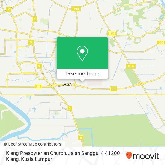 Klang Presbyterian Church, Jalan Sanggul 4 41200 Klang map