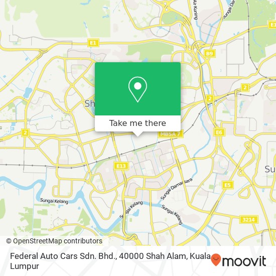 Federal Auto Cars Sdn. Bhd., 40000 Shah Alam map