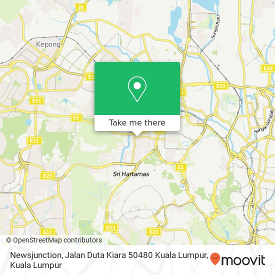 Peta Newsjunction, Jalan Duta Kiara 50480 Kuala Lumpur