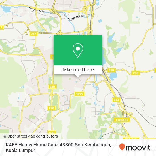 KAFE Happy Home Cafe, 43300 Seri Kembangan map