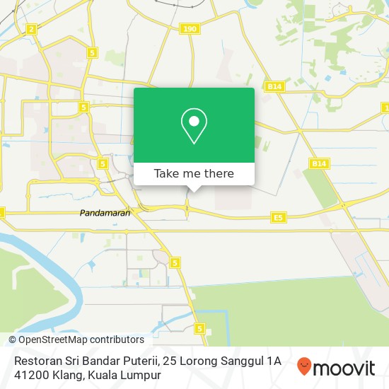 Restoran Sri Bandar Puterii, 25 Lorong Sanggul 1A 41200 Klang map