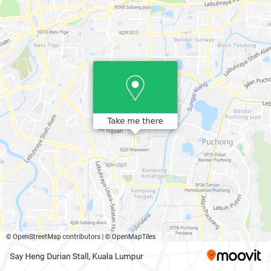 Peta Say Heng Durian Stall