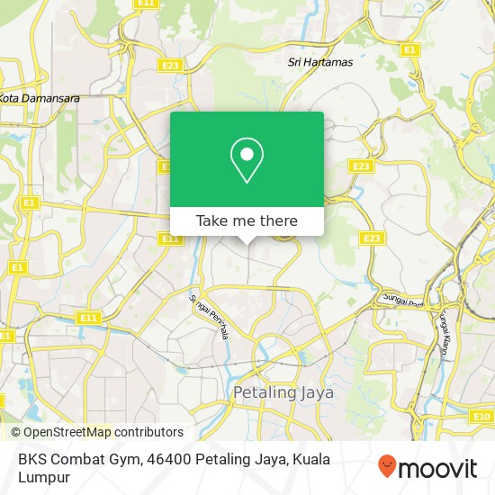 BKS Combat Gym, 46400 Petaling Jaya map