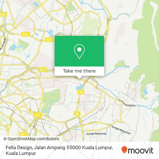 Peta Fella Design, Jalan Ampang 55000 Kuala Lumpur