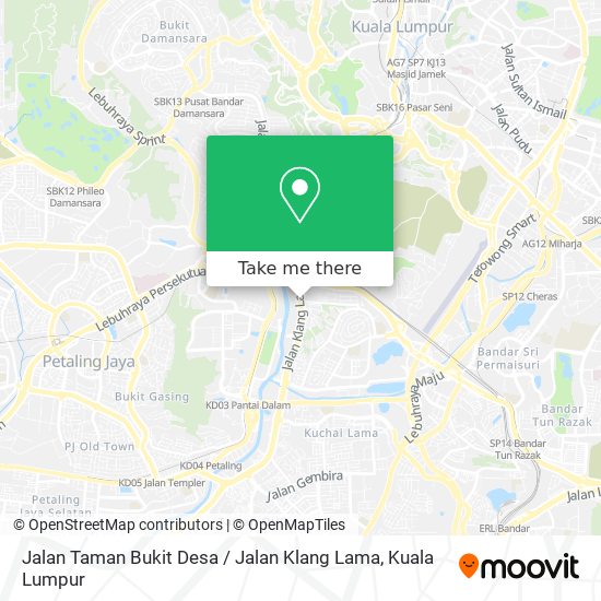 Jalan Taman Bukit Desa / Jalan Klang Lama map