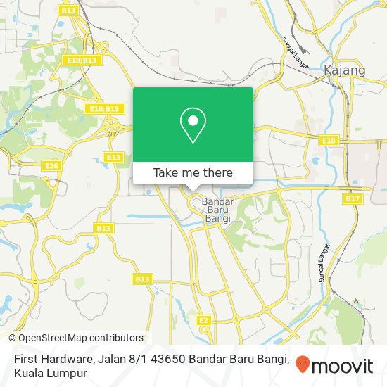 First Hardware, Jalan 8 / 1 43650 Bandar Baru Bangi map