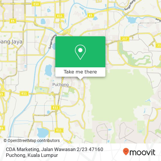 CDA Marketing, Jalan Wawasan 2 / 23 47160 Puchong map