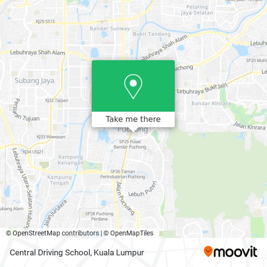 Central Driving School map