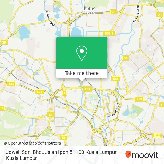 Jowell Sdn. Bhd., Jalan Ipoh 51100 Kuala Lumpur map