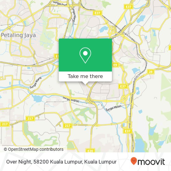 Peta Over Night, 58200 Kuala Lumpur