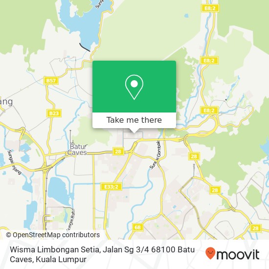 Peta Wisma Limbongan Setia, Jalan Sg 3 / 4 68100 Batu Caves