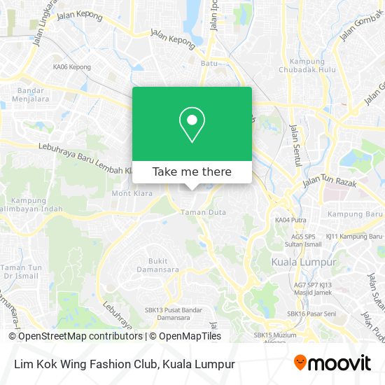 Lim Kok Wing Fashion Club map