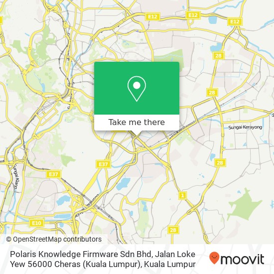 Polaris Knowledge Firmware Sdn Bhd, Jalan Loke Yew 56000 Cheras (Kuala Lumpur) map