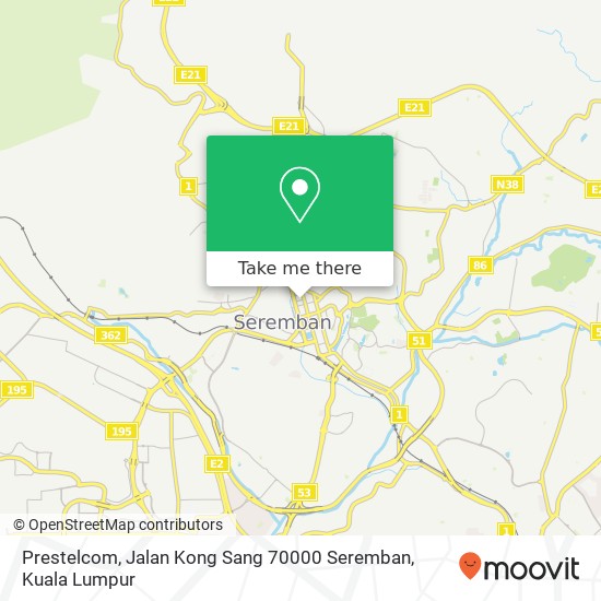 Prestelcom, Jalan Kong Sang 70000 Seremban map