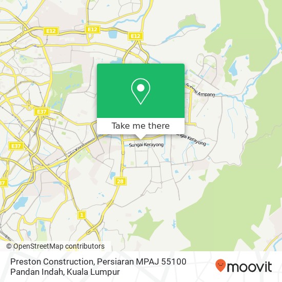 Preston Construction, Persiaran MPAJ 55100 Pandan Indah map