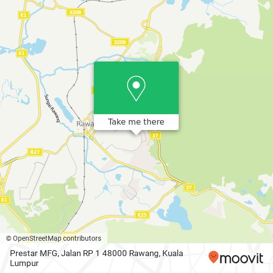 Peta Prestar MFG, Jalan RP 1 48000 Rawang