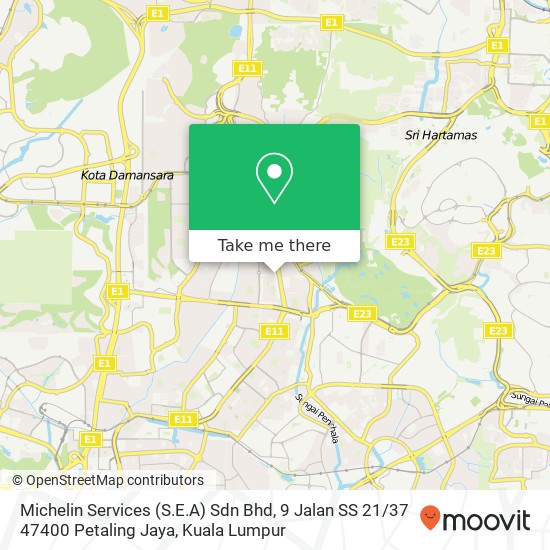 Michelin Services (S.E.A) Sdn Bhd, 9 Jalan SS 21 / 37 47400 Petaling Jaya map