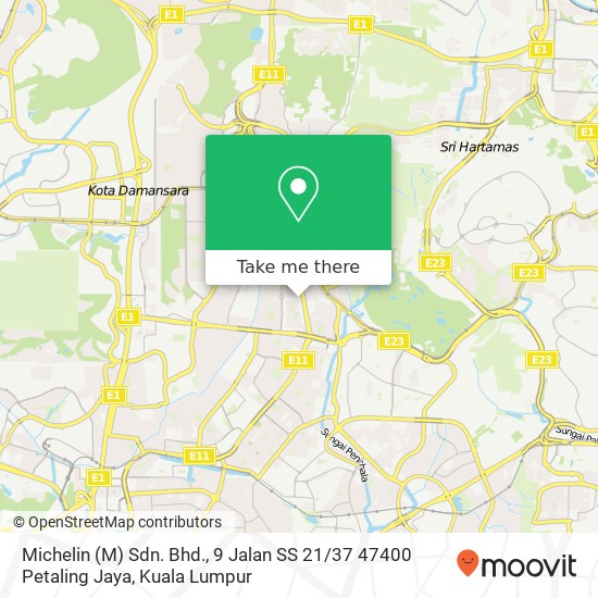 Michelin (M) Sdn. Bhd., 9 Jalan SS 21 / 37 47400 Petaling Jaya map