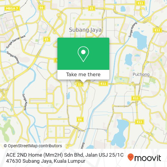 ACE 2ND Home (Mm2H) Sdn Bhd, Jalan USJ 25 / 1C 47630 Subang Jaya map