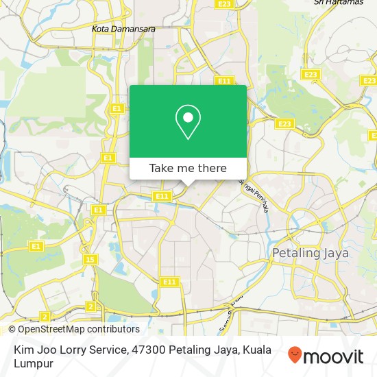 Peta Kim Joo Lorry Service, 47300 Petaling Jaya