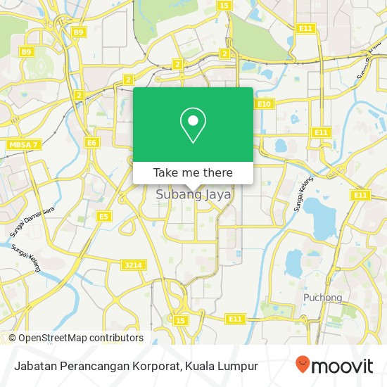 Jabatan Perancangan Korporat map