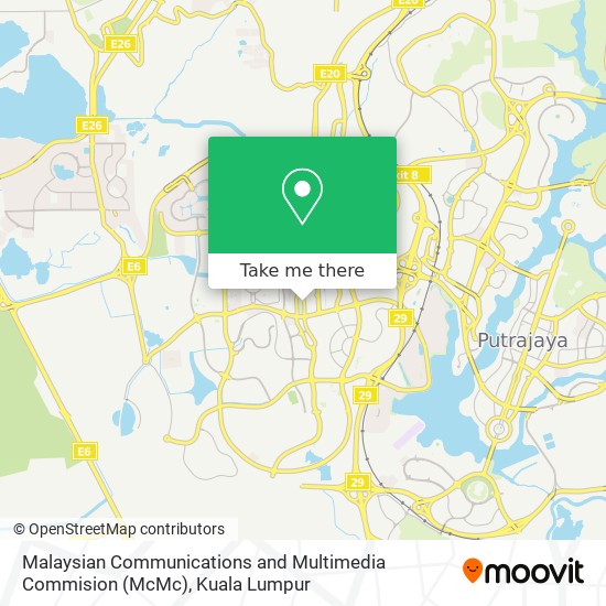 Malaysian Communications and Multimedia Commision (McMc) map